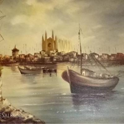 LOT 123C: G. MUNAR OIL PAINTING ON CANVAS