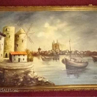 LOT 123C: G. MUNAR OIL PAINTING ON CANVAS