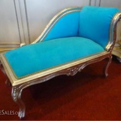 LOT 93C: LOUIS XV STYLE CHILD SIZE CHAISE