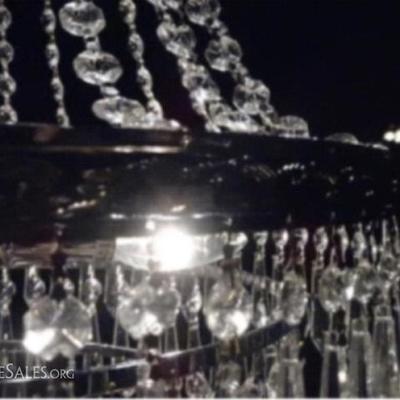 LOT 139: FRENCH EMPIRE STYLE CRYSTAL CHANDELIER