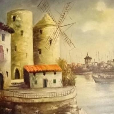 LOT 123C: G. MUNAR OIL PAINTING ON CANVAS