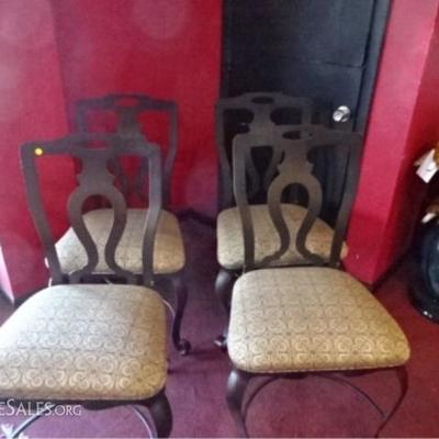 LOT 80D: 4 PC METAL CHAIRS