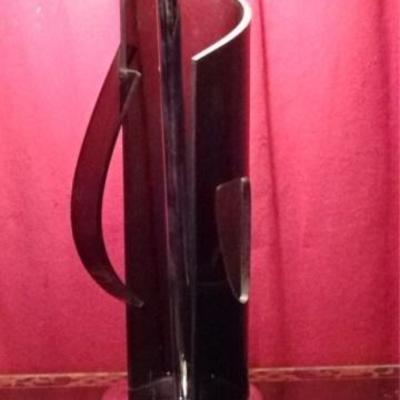 LOT 73C: MODERN BLACK ACRYLIC AND CHROME TABLE LAMP