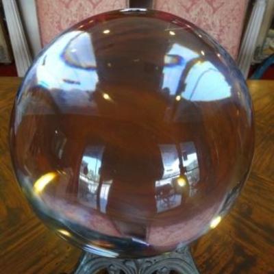 LOT 23E: HUGE CRYSTAL BALL WITH STAND