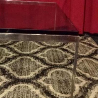 LOT 86A: MID CENTURY CHROME STEEL COFFEE TABLE