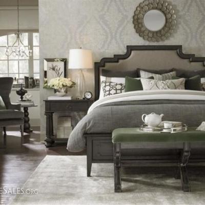 LOT 75C: 4 PC BASSETT EMPORIUM QUEEN BEDROOM SET