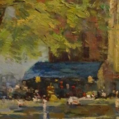 LOT 88C: LARGE OIL PAINTING ON CANVAS