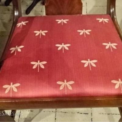 LOT 78A: 9 PC REGENCY STYLE DINING TABLE AND 8 CHAIRS
