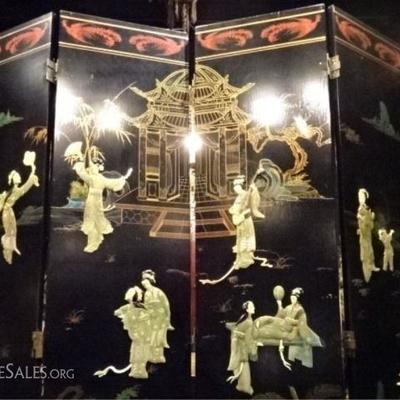 LOT 107B: 6 PANEL CHINESE COROMANDEL SCREEN