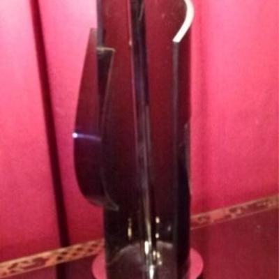 LOT 73C: MODERN BLACK ACRYLIC AND CHROME TABLE LAMP