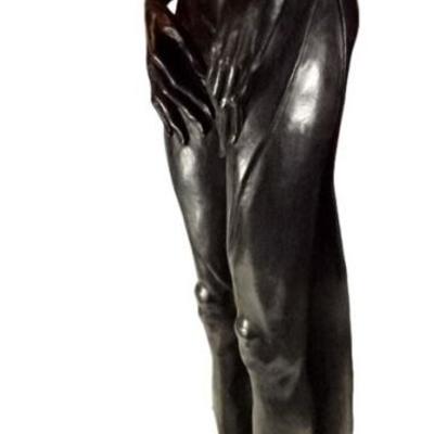 LOT 57: LARGE STEFANO PIEROTTI ITALIAN BRONZE SCULPTURE, "TOP MODEL"