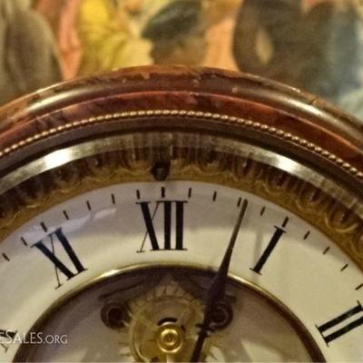 LOT 55A: 19TH CENTURY FRENCH BLACK MARBLE CLOCK GARNITURE