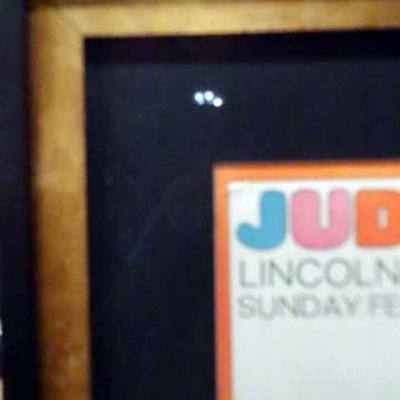 LOT 65: VINTAGE JUDY GARLAND LINCOLN CENTER POSTER CIRCA 1968