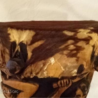 LOT 52B: AFRICAN CARVED WOOD DRUM