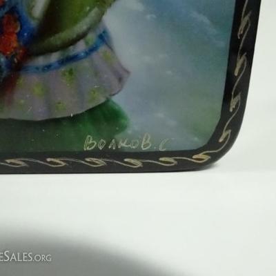 LOT 83B: 6 PC RUSSIAN HAND PAINTED LACQUERED BOXES