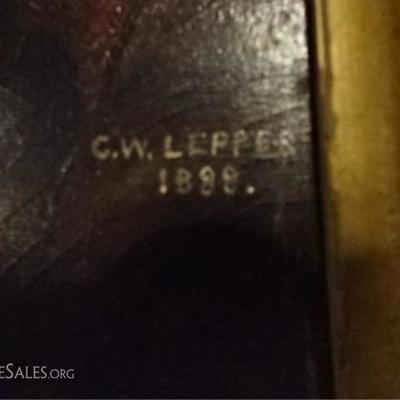 LOT 23: ANTIQUE C. W. LEPPER OIL ON BOARD PAINTING, WATERFALL