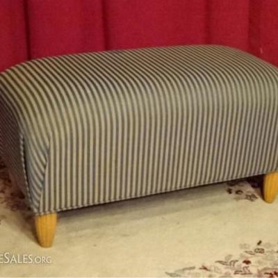 LOT 63A: PAIR UPHOLSTERED OTTOMANS