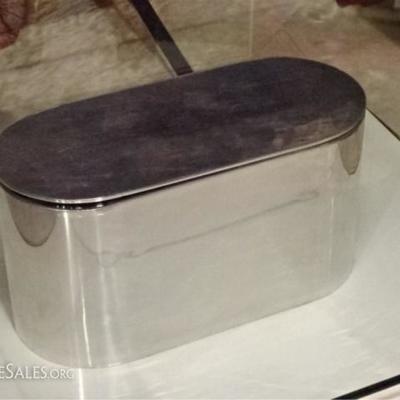LOT 23A: 1970's GLASS AND POLISHED ALUMINUM COFFEE TABLE