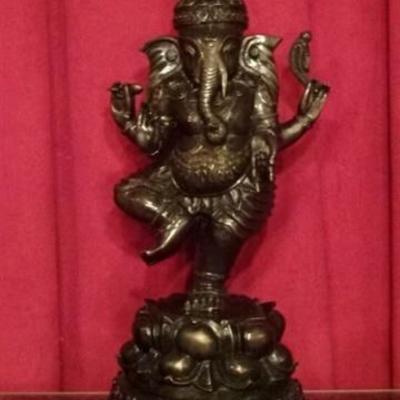LOT 118B: LARGE BRONZE SCULPTURE OF GANESH