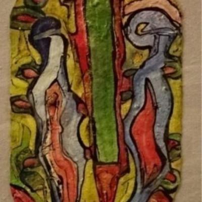 LOT 194: ALEXANDER GORE ORIGINAL OIL PAINTING ON PAPER