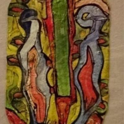 LOT 194: ALEXANDER GORE ORIGINAL OIL PAINTING ON PAPER