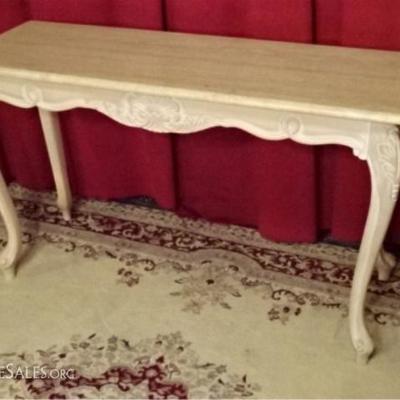 LOT 67A: LOUIS XV STYLE STONE TOP CONSOLE TABLE