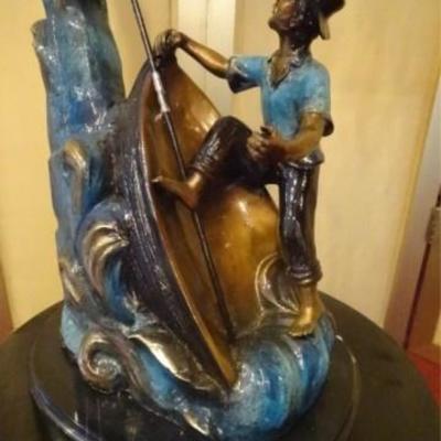 LOT 118: LARGE PATINATED BRONZE SCULPTURE