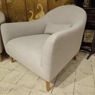 LOT 79A: PAIR CRATE & BARREL PENNIE ARM CHAIRS