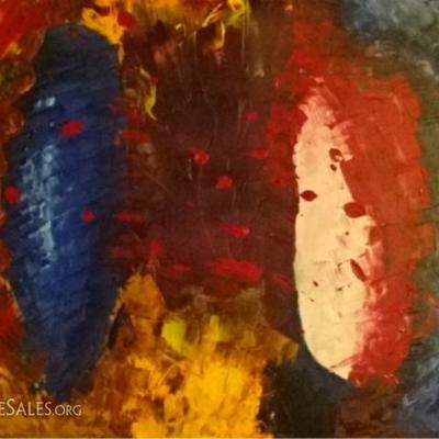 LOT 42A: LARGE ABSTRACT ORIGINAL PAINTING ON CANVAS