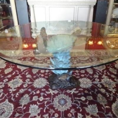 LOT 103: BRONZE SEA TURTLE SCULPTURE