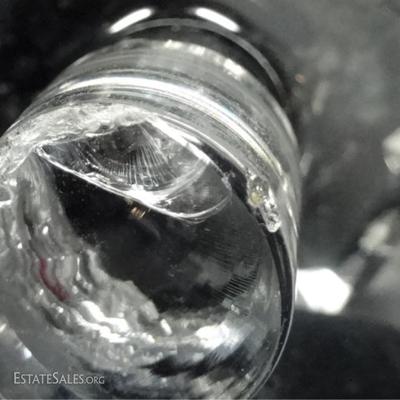 LOT 80A: SQUARE CRYSTAL DECANTER WITH STOPPER