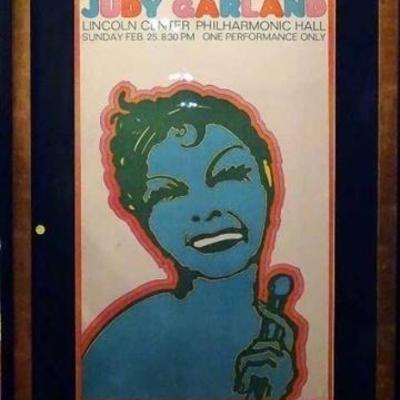 LOT 65: VINTAGE JUDY GARLAND LINCOLN CENTER POSTER CIRCA 1968