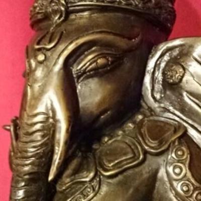 LOT 118B: LARGE BRONZE SCULPTURE OF GANESH