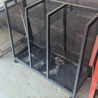 Golf bag, balls, etc storage rack all metal $25