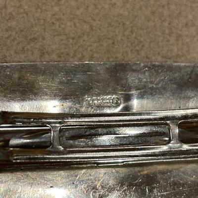 Alpaca silver mother of pearl barrette