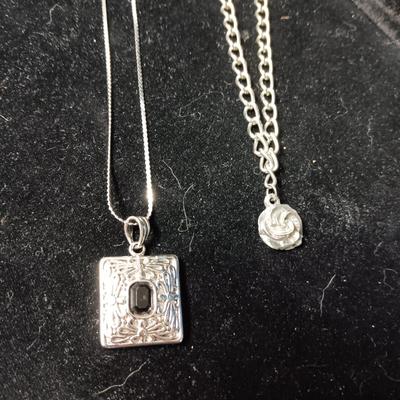 SILVER TONE JEWELRY WITH RHINESTONES