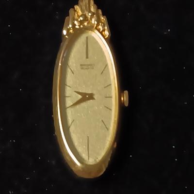 SEIKO WATCH PENDANT AND GOLD TONE JEWELRY