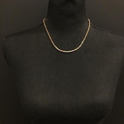 Pretty vintage, multi colored rhinestone necklace