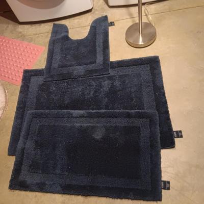 3 PIECE BATHROOM RUG SET WITH RUBBER BACK
