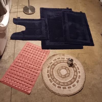 3 PIECE BATHROOM RUG SET WITH RUBBER BACK
