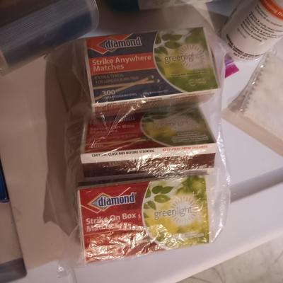 NEW RUBBER GLOVES AND OTHER CLEANING ITEMS