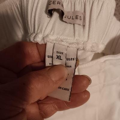 LADIES SWEATERS (L & XL) PLUS A PAIR OF PANTS (XL)