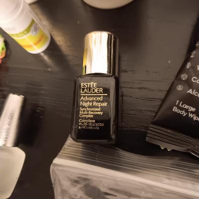 BEAUTY PRODUCTS AND A MAKEUP BAG