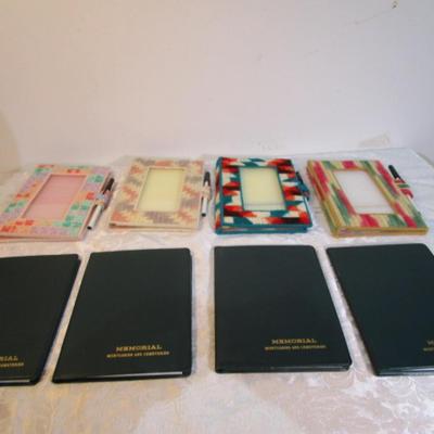 8 notepad holders with 5" x 7" notepads