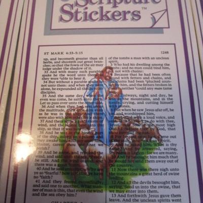 Set of 4 (parts 1-4) new pkgs. Scripture Stickers - Holy Bible #1