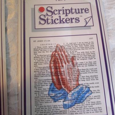 Set of 4 (parts 1-4) new pkgs. Scripture Stickers - Holy Bible #1