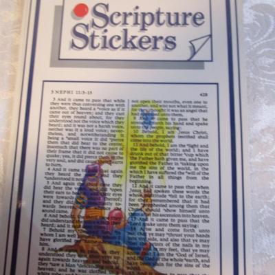 Set of 4 (parts 1-4) new pkgs. Scripture Stickers - Book of Mormon
