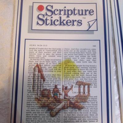 Set of 4 (parts 1-4) new pkgs. Scripture Stickers - Book of Mormon