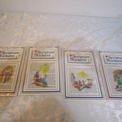 Set of 4 (parts 1-4) new pkgs. Scripture Stickers - Book of Mormon