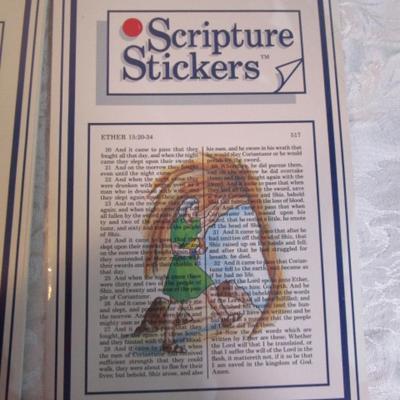Set of 4 (parts 1-4) new pkgs. Scripture Stickers - Book of Mormon